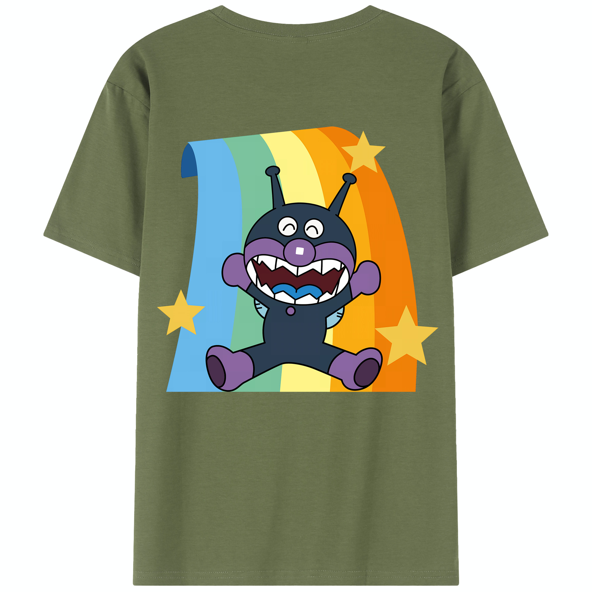 （画像用） アンパンマン Anpanman 綿100％半袖Tシャツ（背面プリント）